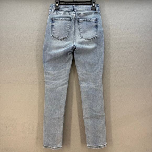 Evereve Jeans Women's 24 (0) Light Blue High Rise Fit Ever Straight Skinny Leg - Picture 2 of 14